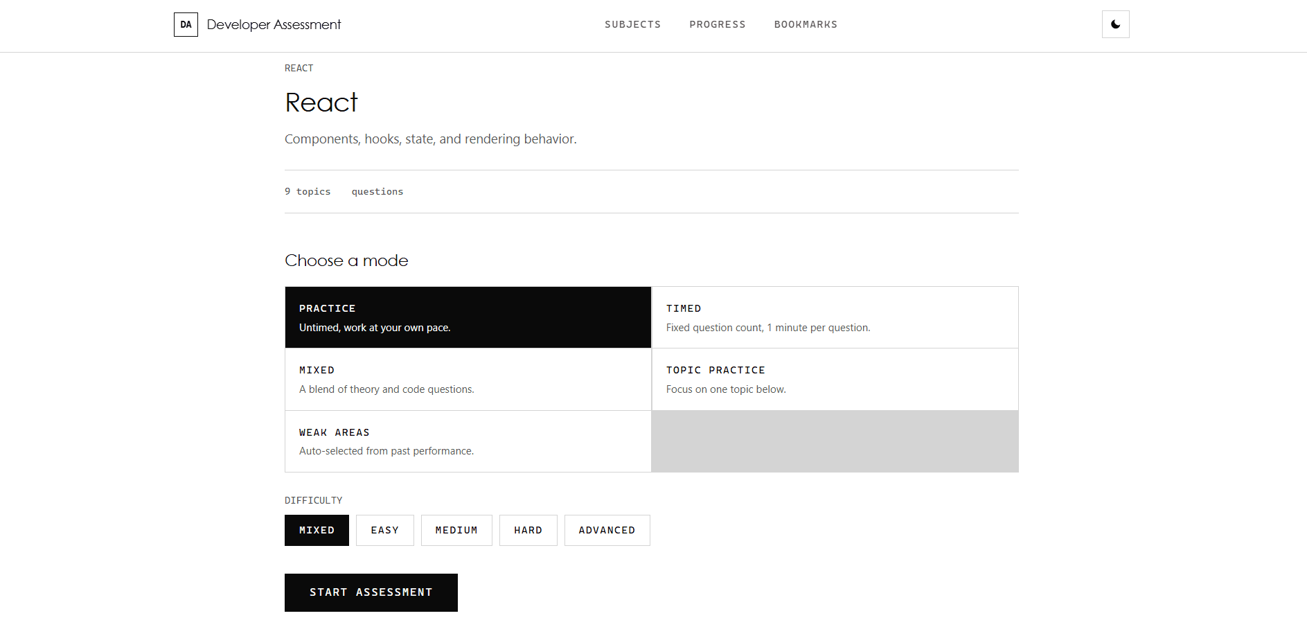 Test Mode Page