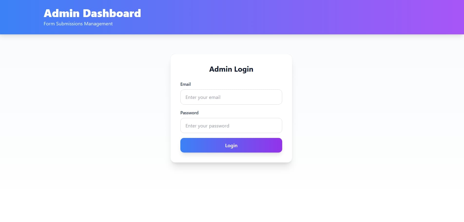 Admin Login